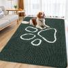 image:imageSmiry Dog Door Mat for Muddy Paws Absorbent Dirt Trapper Non Slip Quick Dry Washable Chenille Mat for Mud Dogs Entry Rug for Indoor and Outdoor 30x20 Inches Dark Grey and WhiteGreen and White