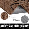 image:imageSmiry Dog Door Mat for Muddy Paws Absorbent Dirt Trapper Non Slip Quick Dry Washable Chenille Mat for Mud Dogs Entry Rug for Indoor and Outdoor 30x20 Inches Dark Grey and WhiteCoffee and Black