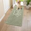 image:imageSmiry Dog Door Mat for Muddy Paws Absorbent Dirt Trapper Non Slip Quick Dry Washable Chenille Mat for Mud Dogs Entry Rug for Indoor and Outdoor 30x20 Inches Dark Grey and WhiteSage Green and White