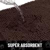 image:imageSmiry Dog Door Mat for Muddy Paws Absorbent Dirt Trapper Non Slip Quick Dry Washable Chenille Mat for Mud Dogs Entry Rug for Indoor and Outdoor 30x20 Inches Dark Grey and WhiteBrown and Black