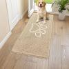image:imageSmiry Dog Door Mat for Muddy Paws Absorbent Dirt Trapper Non Slip Quick Dry Washable Chenille Mat for Mud Dogs Entry Rug for Indoor and Outdoor 30x20 Inches Dark Grey and WhiteBeige and White