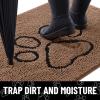 image:imageSmiry Dog Door Mat for Muddy Paws Absorbent Dirt Trapper Non Slip Quick Dry Washable Chenille Mat for Mud Dogs Entry Rug for Indoor and Outdoor 30x20 Inches Dark Grey and WhiteCoffee and Black