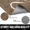 image:imageSmiry Dog Door Mat for Muddy Paws Absorbent Dirt Trapper Non Slip Quick Dry Washable Chenille Mat for Mud Dogs Entry Rug for Indoor and Outdoor 30x20 Inches Dark Grey and WhiteCamel and Black