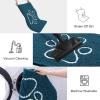 image:imageSmiry Dog Door Mat for Muddy Paws Absorbent Dirt Trapper Non Slip Quick Dry Washable Chenille Mat for Mud Dogs Entry Rug for Indoor and Outdoor 30x20 Inches Dark Grey and WhiteAtlantic Blue and White