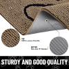 image:imageSmiry Dog Door Mat for Muddy Paws Absorbent Dirt Trapper Non Slip Quick Dry Washable Chenille Mat for Mud Dogs Entry Rug for Indoor and Outdoor 30x20 Inches Dark Grey and WhiteCamel and Black