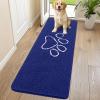 image:imageSmiry Dog Door Mat for Muddy Paws Absorbent Dirt Trapper Non Slip Quick Dry Washable Chenille Mat for Mud Dogs Entry Rug for Indoor and Outdoor 30x20 Inches Dark Grey and WhiteNavy Blue and White