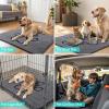 image:imageSmiry Dog Door Mat for Muddy Paws Absorbent Dirt Trapper Non Slip Quick Dry Washable Chenille Mat for Mud Dogs Entry Rug for Indoor and Outdoor 30x20 Inches Dark Grey and WhiteDark Grey and Black