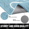 image:imageSmiry Dog Door Mat for Muddy Paws Absorbent Dirt Trapper Non Slip Quick Dry Washable Chenille Mat for Mud Dogs Entry Rug for Indoor and Outdoor 30x20 Inches Dark Grey and WhiteSky Blue and White