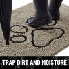 image:imageSmiry Dog Door Mat for Muddy Paws Absorbent Dirt Trapper Non Slip Quick Dry Washable Chenille Mat for Mud Dogs Entry Rug for Indoor and Outdoor 30x20 Inches Dark Grey and WhiteWarm Taupe and Black