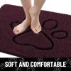 image:imageSmiry Dog Door Mat for Muddy Paws Absorbent Dirt Trapper Non Slip Quick Dry Washable Chenille Mat for Mud Dogs Entry Rug for Indoor and Outdoor 30x20 Inches Dark Grey and WhiteRusset and Black