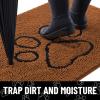 image:imageSmiry Dog Door Mat for Muddy Paws Absorbent Dirt Trapper Non Slip Quick Dry Washable Chenille Mat for Mud Dogs Entry Rug for Indoor and Outdoor 30x20 Inches Dark Grey and WhiteOchre and Black