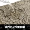 image:imageSmiry Dog Door Mat for Muddy Paws Absorbent Dirt Trapper Non Slip Quick Dry Washable Chenille Mat for Mud Dogs Entry Rug for Indoor and Outdoor 30x20 Inches Dark Grey and WhiteWarm Taupe and Black