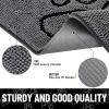 image:imageSmiry Dog Door Mat for Muddy Paws Absorbent Dirt Trapper Non Slip Quick Dry Washable Chenille Mat for Mud Dogs Entry Rug for Indoor and Outdoor 30x20 Inches Dark Grey and WhiteDark Grey and Black