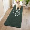 image:imageSmiry Dog Door Mat for Muddy Paws Absorbent Dirt Trapper Non Slip Quick Dry Washable Chenille Mat for Mud Dogs Entry Rug for Indoor and Outdoor 30x20 Inches Dark Grey and WhiteGreen and White