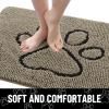 image:imageSmiry Dog Door Mat for Muddy Paws Absorbent Dirt Trapper Non Slip Quick Dry Washable Chenille Mat for Mud Dogs Entry Rug for Indoor and Outdoor 30x20 Inches Dark Grey and WhiteWarm Taupe and Black