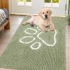 image:imageSmiry Dog Door Mat for Muddy Paws Absorbent Dirt Trapper Non Slip Quick Dry Washable Chenille Mat for Mud Dogs Entry Rug for Indoor and Outdoor 30x20 Inches Dark Grey and WhiteSage Green and White
