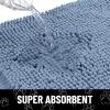 image:imageSmiry Dog Door Mat for Muddy Paws Absorbent Dirt Trapper Non Slip Quick Dry Washable Chenille Mat for Mud Dogs Entry Rug for Indoor and Outdoor 30x20 Inches Dark Grey and WhiteAiry Blue and White