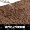 image:imageSmiry Dog Door Mat for Muddy Paws Absorbent Dirt Trapper Non Slip Quick Dry Washable Chenille Mat for Mud Dogs Entry Rug for Indoor and Outdoor 30x20 Inches Dark Grey and WhiteCoffee and Black