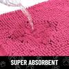 image:imageSmiry Dog Door Mat for Muddy Paws Absorbent Dirt Trapper Non Slip Quick Dry Washable Chenille Mat for Mud Dogs Entry Rug for Indoor and Outdoor 30x20 Inches Dark Grey and WhiteHot Pink and White