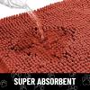 image:imageSmiry Dog Door Mat for Muddy Paws Absorbent Dirt Trapper Non Slip Quick Dry Washable Chenille Mat for Mud Dogs Entry Rug for Indoor and Outdoor 30x20 Inches Dark Grey and WhiteMaple Red and Black