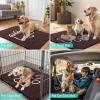 image:imageSmiry Dog Door Mat for Muddy Paws Absorbent Dirt Trapper Non Slip Quick Dry Washable Chenille Mat for Mud Dogs Entry Rug for Indoor and Outdoor 30x20 Inches Dark Grey and WhiteBrown and White