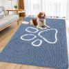 image:imageSmiry Dog Door Mat for Muddy Paws Absorbent Dirt Trapper Non Slip Quick Dry Washable Chenille Mat for Mud Dogs Entry Rug for Indoor and Outdoor 30x20 Inches Dark Grey and WhiteAiry Blue and White