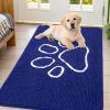 image:imageSmiry Dog Door Mat for Muddy Paws Absorbent Dirt Trapper Non Slip Quick Dry Washable Chenille Mat for Mud Dogs Entry Rug for Indoor and Outdoor 30x20 Inches Dark Grey and WhiteNavy Blue and White