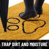 image:imageSmiry Dog Door Mat for Muddy Paws Absorbent Dirt Trapper Non Slip Quick Dry Washable Chenille Mat for Mud Dogs Entry Rug for Indoor and Outdoor 30x20 Inches Dark Grey and WhiteGolden Yellow and Black