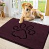 image:imageSmiry Dog Door Mat for Muddy Paws Absorbent Dirt Trapper Non Slip Quick Dry Washable Chenille Mat for Mud Dogs Entry Rug for Indoor and Outdoor 30x20 Inches Dark Grey and WhiteRusset and Black