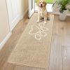 image:imageSmiry Dog Door Mat for Muddy Paws Absorbent Dirt Trapper Non Slip Quick Dry Washable Chenille Mat for Mud Dogs Entry Rug for Indoor and Outdoor 30x20 Inches Dark Grey and WhiteBeige and White