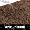 image:imageSmiry Dog Door Mat for Muddy Paws Absorbent Dirt Trapper Non Slip Quick Dry Washable Chenille Mat for Mud Dogs Entry Rug for Indoor and Outdoor 30x20 Inches Dark Grey and WhiteCoffee and White