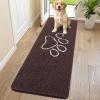 image:imageSmiry Dog Door Mat for Muddy Paws Absorbent Dirt Trapper Non Slip Quick Dry Washable Chenille Mat for Mud Dogs Entry Rug for Indoor and Outdoor 30x20 Inches Dark Grey and WhiteBrown and White