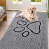 image:imageSmiry Dog Door Mat for Muddy Paws Absorbent Dirt Trapper Non Slip Quick Dry Washable Chenille Mat for Mud Dogs Entry Rug for Indoor and Outdoor 30x20 Inches Dark Grey and WhiteGrey and Black