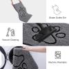 image:imageSmiry Dog Door Mat for Muddy Paws Absorbent Dirt Trapper Non Slip Quick Dry Washable Chenille Mat for Mud Dogs Entry Rug for Indoor and Outdoor 30x20 Inches Dark Grey and WhiteDark Grey and Black