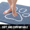 image:imageSmiry Dog Door Mat for Muddy Paws Absorbent Dirt Trapper Non Slip Quick Dry Washable Chenille Mat for Mud Dogs Entry Rug for Indoor and Outdoor 30x20 Inches Dark Grey and WhiteAiry Blue and White
