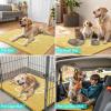 image:imageSmiry Dog Door Mat for Muddy Paws Absorbent Dirt Trapper Non Slip Quick Dry Washable Chenille Mat for Mud Dogs Entry Rug for Indoor and Outdoor 30x20 Inches Dark Grey and WhiteYellow and White