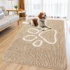 image:imageSmiry Dog Door Mat for Muddy Paws Absorbent Dirt Trapper Non Slip Quick Dry Washable Chenille Mat for Mud Dogs Entry Rug for Indoor and Outdoor 30x20 Inches Dark Grey and WhiteBeige and White