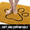 image:imageSmiry Dog Door Mat for Muddy Paws Absorbent Dirt Trapper Non Slip Quick Dry Washable Chenille Mat for Mud Dogs Entry Rug for Indoor and Outdoor 30x20 Inches Dark Grey and WhiteGolden Yellow and Black