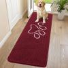 image:imageSmiry Dog Door Mat for Muddy Paws Absorbent Dirt Trapper Non Slip Quick Dry Washable Chenille Mat for Mud Dogs Entry Rug for Indoor and Outdoor 30x20 Inches Dark Grey and WhiteBurgundy and White