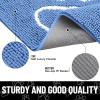 image:imageSmiry Dog Door Mat for Muddy Paws Absorbent Dirt Trapper Non Slip Quick Dry Washable Chenille Mat for Mud Dogs Entry Rug for Indoor and Outdoor 30x20 Inches Dark Grey and WhiteCornflower Blue and White