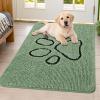 image:imageSmiry Dog Door Mat for Muddy Paws Absorbent Dirt Trapper Non Slip Quick Dry Washable Chenille Mat for Mud Dogs Entry Rug for Indoor and Outdoor 30x20 Inches Dark Grey and WhiteOlive Green and Black