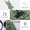 image:imageSmiry Dog Door Mat for Muddy Paws Absorbent Dirt Trapper Non Slip Quick Dry Washable Chenille Mat for Mud Dogs Entry Rug for Indoor and Outdoor 30x20 Inches Dark Grey and WhiteOlive Green and Black