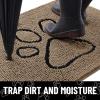 image:imageSmiry Dog Door Mat for Muddy Paws Absorbent Dirt Trapper Non Slip Quick Dry Washable Chenille Mat for Mud Dogs Entry Rug for Indoor and Outdoor 30x20 Inches Dark Grey and WhiteCamel and Black