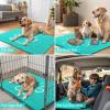 image:imageSmiry Dog Door Mat for Muddy Paws Absorbent Dirt Trapper Non Slip Quick Dry Washable Chenille Mat for Mud Dogs Entry Rug for Indoor and Outdoor 30x20 Inches Dark Grey and WhiteTurquoise and White
