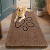 image:imageSmiry Dog Door Mat for Muddy Paws Absorbent Dirt Trapper Non Slip Quick Dry Washable Chenille Mat for Mud Dogs Entry Rug for Indoor and Outdoor 30x20 Inches Dark Grey and WhiteCoffee and Black