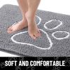 image:imageSmiry Dog Door Mat for Muddy Paws Absorbent Dirt Trapper Non Slip Quick Dry Washable Chenille Mat for Mud Dogs Entry Rug for Indoor and Outdoor 30x20 Inches Dark Grey and WhiteGrey and White