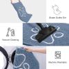 image:imageSmiry Dog Door Mat for Muddy Paws Absorbent Dirt Trapper Non Slip Quick Dry Washable Chenille Mat for Mud Dogs Entry Rug for Indoor and Outdoor 30x20 Inches Dark Grey and WhiteAiry Blue and White
