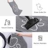 image:imageSmiry Dog Door Mat for Muddy Paws Absorbent Dirt Trapper Non Slip Quick Dry Washable Chenille Mat for Mud Dogs Entry Rug for Indoor and Outdoor 30x20 Inches Dark Grey and WhiteGrey and White