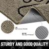 image:imageSmiry Dog Door Mat for Muddy Paws Absorbent Dirt Trapper Non Slip Quick Dry Washable Chenille Mat for Mud Dogs Entry Rug for Indoor and Outdoor 30x20 Inches Dark Grey and WhiteWarm Taupe and Black