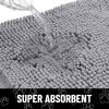 image:imageSmiry Dog Door Mat for Muddy Paws Absorbent Dirt Trapper Non Slip Quick Dry Washable Chenille Mat for Mud Dogs Entry Rug for Indoor and Outdoor 30x20 Inches Dark Grey and WhiteGrey and White